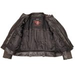Milwaukee Motorcycle Clothing Co. Women’s Rebel Scooter Style Vinage Brown Leather Jacket w/ Mandarin Collar MMC20003 - Image 12