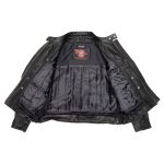 Milwaukee Motorcycle Clothing Co. Women’s Foxy Scooter Style Black Premium Leather Jacket w/ Mandarin Collar MMC20000 - Image 7