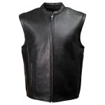 Milwaukee Motorcycle Clothing Co. Men’s Rocker Black Leather Premium Club Style Riders Vest MMC30002 - Image 14