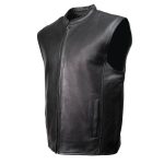Milwaukee Motorcycle Clothing Co. Men’s Rocker Black Leather Premium Club Style Riders Vest MMC30002 - Image 10