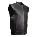 Milwaukee Motorcycle Clothing Co. Men’s Rocker Black Leather Premium Club Style Riders Vest MMC30002 - Image 13