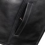 Milwaukee Motorcycle Clothing Co. Men’s Rocker Black Leather Premium Club Style Riders Vest MMC30002 - Image 11