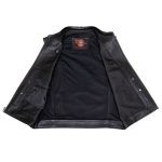 Milwaukee Motorcycle Clothing Co. Men’s Rocker Black Leather Premium Club Style Riders Vest MMC30002 - Image 9