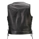 Milwaukee Motorcycle Clothing Co. Women’s Rave Black Premium Leather Deep Neck Side Lace Vest MMC40000 - Image 11