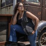 Milwaukee Motorcycle Clothing Co. Women’s Jenni Black Premium Leather V-Neck Side Lace Vest MMC40001 - Image 7