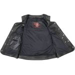 Milwaukee Motorcycle Clothing Co. Women’s Born-Free Tall Sizes Black Leather Vest w/ V-Neck, Side Lace, Snap MMC40002 - Image 12