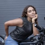Milwaukee Motorcycle Clothing Co. Women’s Gixxer Black Premium Leather Vest w/ Round Neck Side Buckle MMC40003 - Image 8