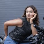 Milwaukee Motorcycle Clothing Co. Women’s Gixxer Black Premium Leather Vest w/ Round Neck Side Buckle MMC40003 - Image 9
