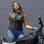 Milwaukee Motorcycle Clothing Co. Women’s Gixxer Black Premium Leather Vest w/ Round Neck Side Buckle MMC40003 - Image 12