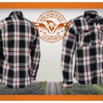 Milwaukee Leather MNG11625 Men’s Flannel Plaid Black and White with Red Long Sleeve Cotton Button Down Shirt - Image 5