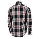 Milwaukee Leather MNG11625 Men’s Flannel Plaid Black and White with Red Long Sleeve Cotton Button Down Shirt - Image 8