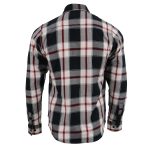 Milwaukee Leather MNG11625 Men’s Flannel Plaid Black and White with Red Long Sleeve Cotton Button Down Shirt - Image 7