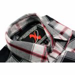 Milwaukee Leather MNG11625 Men’s Flannel Plaid Black and White with Red Long Sleeve Cotton Button Down Shirt - Image 9