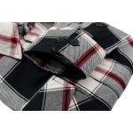 Milwaukee Leather MNG11625 Men’s Flannel Plaid Black and White with Red Long Sleeve Cotton Button Down Shirt - Image 13