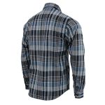 Milwaukee Leather MNG11626 Men’s Flannel Plaid Black and White with Blue Long Sleeve Cotton Button Down Shirt - Image 7