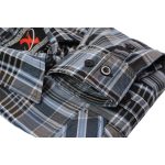 Milwaukee Leather MNG11626 Men’s Flannel Plaid Black and White with Blue Long Sleeve Cotton Button Down Shirt - Image 10