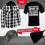 Men’s Box-2 Bundle Pack with Flannel Hoodie, Printed T-Shirt, Skull Cap and Face Mask - Image 2