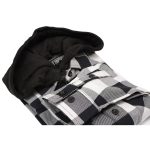 Milwaukee Leather MNG11629 Men’s Long Sleeve Flannel Black and White Cotton Button Down Shirt w/ Hoodie - Image 8