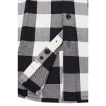 Milwaukee Leather MNG11629 Men’s Long Sleeve Flannel Black and White Cotton Button Down Shirt w/ Hoodie - Image 10