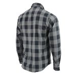 Milwaukee Leather Men’s Flannel Plaid Shirt Black and Grey Long Sleeve Cotton Button Down Shirt MNG11630 - Image 5