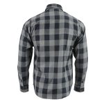 Milwaukee Leather Men’s Flannel Plaid Shirt Black and Grey Long Sleeve Cotton Button Down Shirt MNG11630 - Image 2