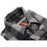 Milwaukee Leather Men’s Flannel Plaid Shirt Black and Grey Long Sleeve Cotton Button Down Shirt MNG11630 - Image 7