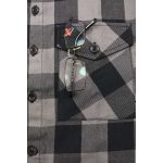Milwaukee Leather Men’s Flannel Plaid Shirt Black and Grey Long Sleeve Cotton Button Down Shirt MNG11630 - Image 9
