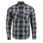 Milwaukee Leather Men’s Flannel Plaid Shirt Black and Grey Long Sleeve Cotton Button Down Shirt MNG11630 - Image 4