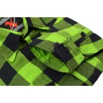 Milwaukee Leather MNG11632 Men’s Flannel Plaid Black and Neon Green Long Sleeve Cotton Button Down Shirt - Image 8