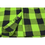 Milwaukee Leather MNG11632 Men’s Flannel Plaid Black and Neon Green Long Sleeve Cotton Button Down Shirt - Image 10