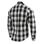 Milwaukee Leather MNG11633 Men’s Flannel Plaid Shirt Black and White Long Sleeve Cotton Button Down Shirt - Image 5