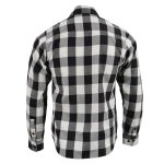 Milwaukee Leather MNG11633 Men’s Flannel Plaid Shirt Black and White Long Sleeve Cotton Button Down Shirt - Image 2