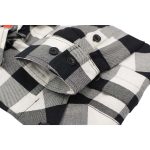 Milwaukee Leather MNG11633 Men’s Flannel Plaid Shirt Black and White Long Sleeve Cotton Button Down Shirt - Image 8