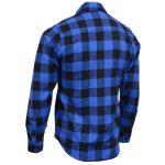 Milwaukee Leather MNG11634 Men’s Black and Blue Flannel Plaid Long Sleeve Cotton Button Down Shirt - Image 4