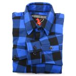 Milwaukee Leather MNG11634 Men’s Black and Blue Flannel Plaid Long Sleeve Cotton Button Down Shirt - Image 8