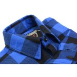 Milwaukee Leather MNG11634 Men’s Black and Blue Flannel Plaid Long Sleeve Cotton Button Down Shirt - Image 9