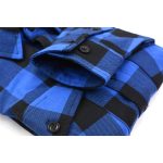 Milwaukee Leather MNG11634 Men’s Black and Blue Flannel Plaid Long Sleeve Cotton Button Down Shirt - Image 10