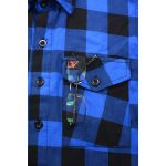 Milwaukee Leather MNG11634 Men’s Black and Blue Flannel Plaid Long Sleeve Cotton Button Down Shirt - Image 11