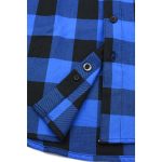 Milwaukee Leather MNG11634 Men’s Black and Blue Flannel Plaid Long Sleeve Cotton Button Down Shirt - Image 12