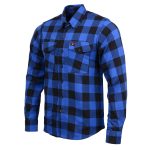 Milwaukee Leather MNG11634 Men’s Black and Blue Flannel Plaid Long Sleeve Cotton Button Down Shirt - Image 6