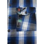 Milwaukee Leather MNG11635 Men’s Flannel Plaid Blue and White Long Sleeve Cotton Button Down Shirt - Image 9