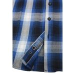 Milwaukee Leather MNG11635 Men’s Flannel Plaid Blue and White Long Sleeve Cotton Button Down Shirt - Image 10