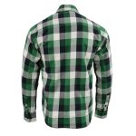 Milwaukee Leather MNG11636 Men’s Flannel Plaid Shirt Green and White Long Sleeve Cotton Button Down Shirt - Image 2
