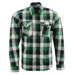 Milwaukee Leather MNG11636 Men’s Flannel Plaid Shirt Green and White Long Sleeve Cotton Button Down Shirt - Image 4