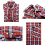 Milwaukee Leather MNG11638 Men’s Red and Blue with White Long Sleeve Cotton Flannel Shirt - Image 12