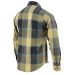 Milwaukee Leather MNG11639 Men’s Flannel Plaid Beige with Black and Blue Long Sleeve Cotton Button Down Shirt - Image 9