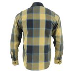 Milwaukee Leather MNG11639 Men’s Flannel Plaid Beige with Black and Blue Long Sleeve Cotton Button Down Shirt - Image 8