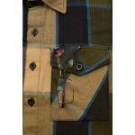 Milwaukee Leather MNG11639 Men’s Flannel Plaid Beige with Black and Blue Long Sleeve Cotton Button Down Shirt - Image 13