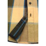 Milwaukee Leather MNG11639 Men’s Flannel Plaid Beige with Black and Blue Long Sleeve Cotton Button Down Shirt - Image 12