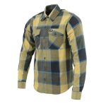 Milwaukee Leather MNG11639 Men’s Flannel Plaid Beige with Black and Blue Long Sleeve Cotton Button Down Shirt - Image 10